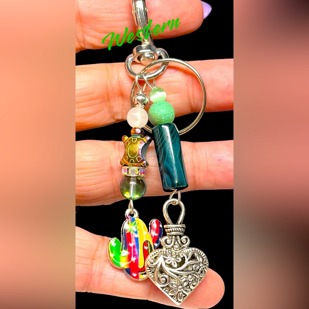 Cowgirl bling key fob/purse bling or hang on a belt loop